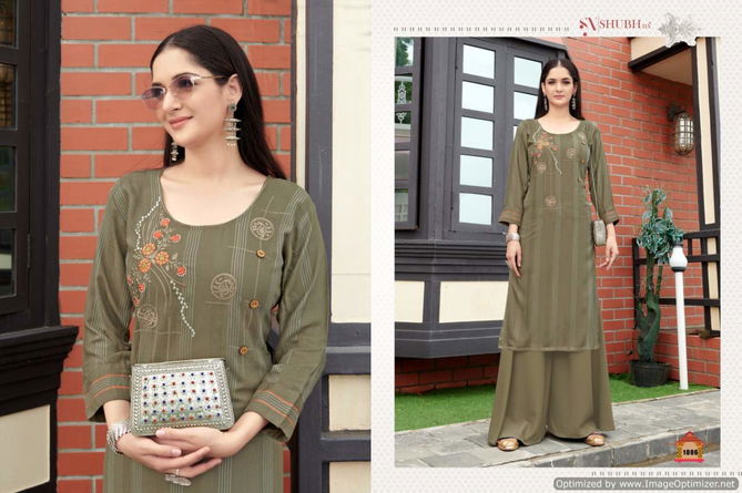 Shubh Anamika 1 Ethnic Wear Rayon Viving Fancy Designer Kurti Collection